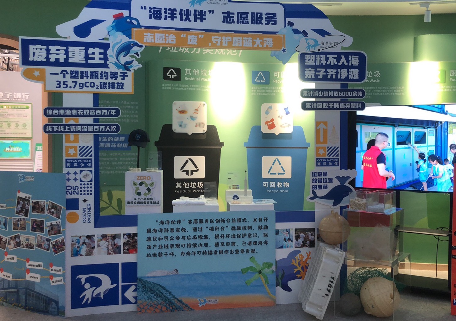 志愿治“废”，守护蔚蓝大海，“海洋伙伴”助力全国生态环境宣传教育工作会议
