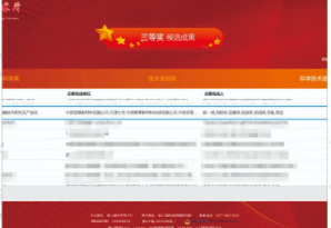 荣获浙江省科学技术进步奖三等奖